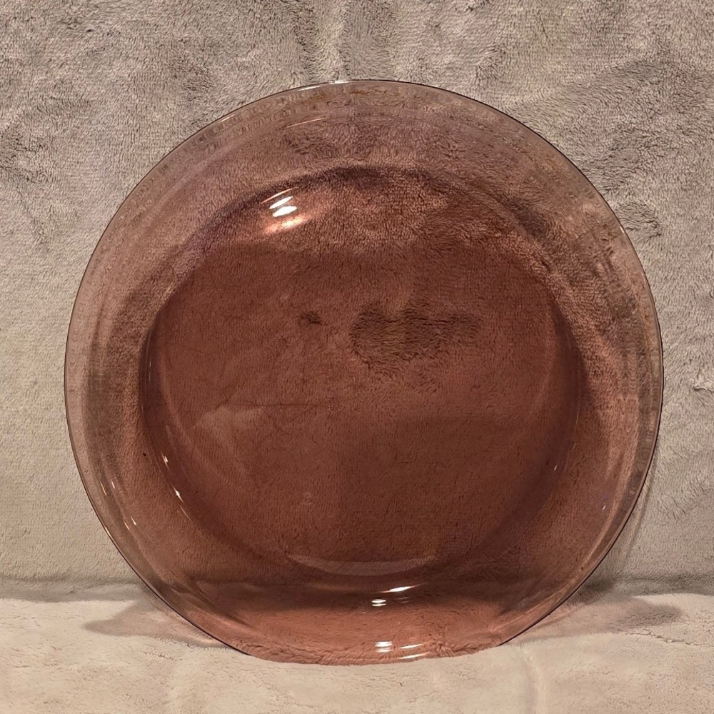 Pyrex Cranberry Glass Pie Plate 9 Inch Round Baking Dish 209 23cm Vintage Pink